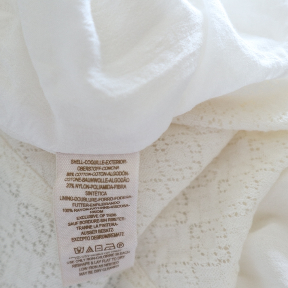 FREE PEOPLE beige cream daisy cut out sleeveless lined floral lace dress - Picture 11 of 13